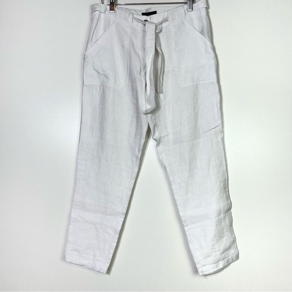 Sanctuary White Linen Belted Pant Size 26 NWT